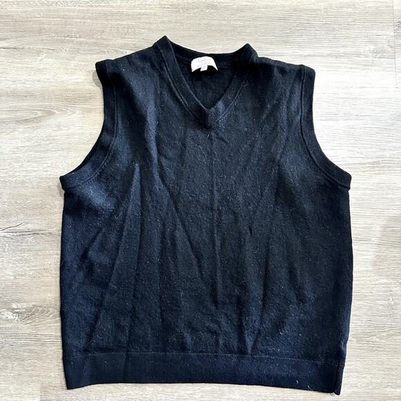 Turnbury Black Extra Frine Merino Wool Sweater Vest Size 2XT - Picture 1 of 4